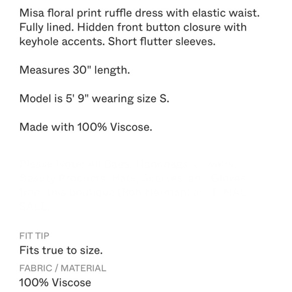 Misa Los Angeles Revolve Alona Mini Dress Periwinkle Floral Ruffles Womens Sz S - Picture 3 of 10